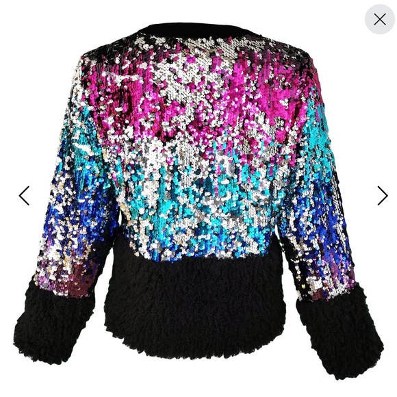 Double-Sided Sequined Bomber Jacket by Lalipop Design - Picture 3 of 4